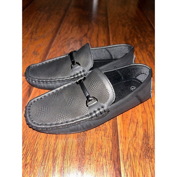 JABASIC Kids Penny Loafer Casual Slip-On Moccasin Flats Boys Dress Shoes - Picture 5 of 7